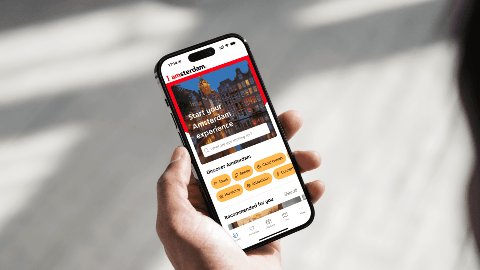 visual van de i amsterdam city card app